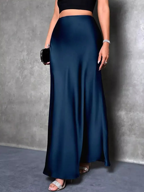 Jupe Maxi Satin Élégante - Fluidité Luxueuse & Glamour | Silhouette-Chic