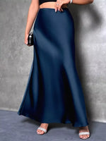 Jupe Maxi Satin Élégante - Fluidité Luxueuse & Glamour | Silhouette-Chic