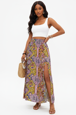 Jupe Longue Bohème Paisley - Esprit Libre | Silhouette-Chic