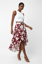 Jupe Asymétrique Florale - Féminité Audacieuse | Silhouette-Chic