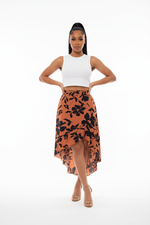 Jupe Asymétrique Florale - Féminité Audacieuse | Silhouette-Chic