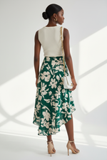 Jupe Asymétrique Florale - Féminité Audacieuse | Silhouette-Chic
