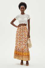 Jupe Longue Bohème Bordure - Esprit Nomade | Silhouette-Chic