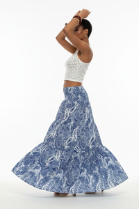Jupe Longue Bohème Smockée - Liberté Bohème | Silhouette-Chic