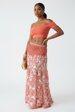 Jupe Longue Bohème Smockée - Liberté Bohème | Silhouette-Chic