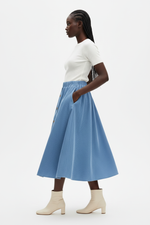 Jupe Midi Velours Boutons - Chic Rétro | Silhouette-Chic