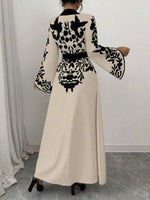 Robe Maxi Imprimée Ceinture à Nouer Taille - Élégance Bohème Estivale | Silhouette-Chic