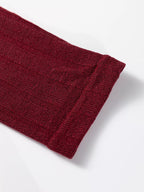 Robe mini maille côtelée col volant - vue latérale montrant les proportions modernes de la mini-robe -Silhouette-chic
