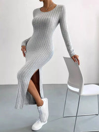 Robe Ajustée Côtelée Midi Sans Manches - Sculpte & Sublime | Silhouette-Chic