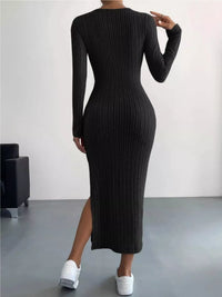 Robe Ajustée Côtelée Midi Sans Manches - Sculpte & Sublime | Silhouette-Chic