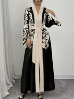 Robe Maxi Imprimée Ceinture à Nouer Taille - Élégance Bohème Estivale | Silhouette-Chic