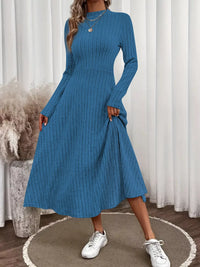 Robe Midi A-Line Tricot Côtelé Toutes Tailles