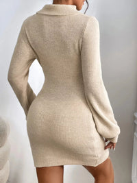 Robe Pull Côtelée Col Roulé - Confort Chic Hiver | Silhouette-Chic