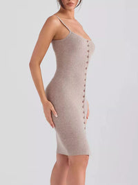 Robe Pull Moulante Côtelée Boutons Devant - Style Chic & Féminin | Silhouette-Chic