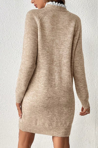 Robe Pull Manches Raglan Ourlet Côtelé - Confort & Style Casual Chic | Silhouette-Chic