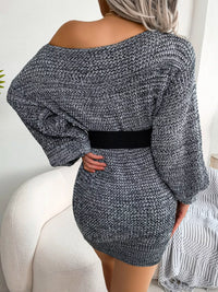 Robe Pull Une Épaule Multicolore Tricot - Statement & Originalité | Silhouette-Chic