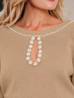 Robe Pull Côtelée Perles Découpe Keyhole - Glamour & Sophistication | Silhouette-Chic