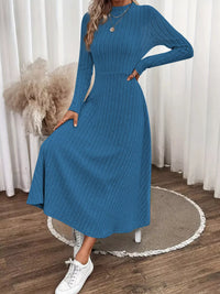 Robe Midi A-Line Tricot Côtelé Toutes Tailles