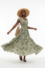 Robe Longue Florale - Romance Intemporelle | Silhouette-Chic