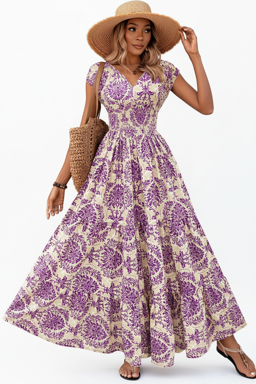 Robe Longue Florale - Romance Intemporelle | Silhouette-Chic
