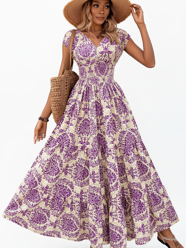 Robe Longue Florale - Romance Intemporelle | Silhouette-Chic
