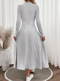 Robe Midi A-Line Tricot Côtelé Toutes Tailles