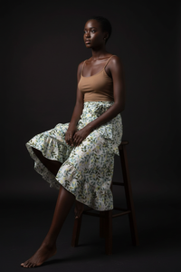 Jupe Midi À Volants Imprimée - Style Bohème Féminin | Silhouette-Chic