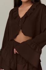 Ensemble Crop Top & Short à Volants — Légèreté & Féminité | Silhouette-Chic