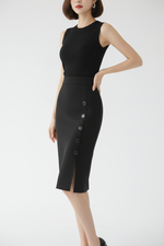 Jupe Crayon Midi Taille Haute — Bureau & Soirée | Silhouette-Chic