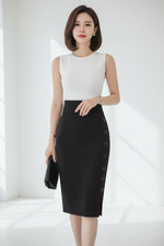 Jupe Crayon Midi Taille Haute — Bureau & Soirée | Silhouette-Chic