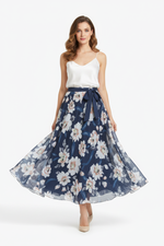Jupe Maxi Imprimé Floral Ceinture à Nouer - Style Bohème Grande Taille S-3XL