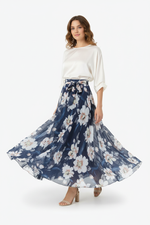 Jupe Maxi Imprimé Floral Ceinture à Nouer - Style Bohème Grande Taille S-3XL