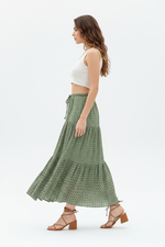 Jupe Maxi Bohème à Imprimé et Volants Étagés - Style Libre & Féminin | Silhouette-Chic