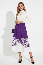 Jupe Midi Ligne A Imprimé Floral - Style Féminin Élégant S-2XL
