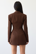 Robe Blazer Mini Manches Longues Grande Taille - Style Professionnel | Silhouette-Chic