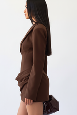 Robe Blazer Mini Manches Longues Grande Taille - Style Professionnel | Silhouette-Chic