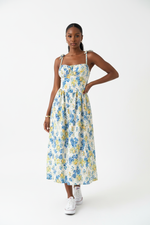 Robe Midi à Bretelles Nouées et Imprimés — Été Sans Limites