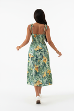 Robe Midi à Bretelles Nouées et Imprimés — Été Sans Limites