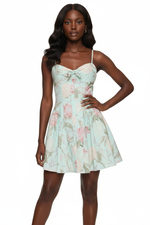 Mini Robe Halter Imprimé Floral - Charme Estival | Silhouette-Chic