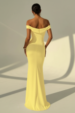 Robe Longue Sirène Dos Ouvert Épaules Découvertes Ajustée | Silhouette-Chic