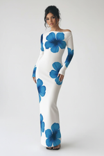 Robe Maxi Imprimé Floral Épaule Asymétrique - Élégance Bohème Estivale | Silhouette-Chic