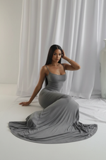 Robe Maxi Ajustée Bretelles Spaghetti - La Silhouette Parfaite | Silhouette-Chic
