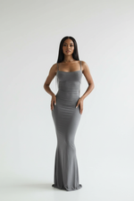 Robe Maxi Ajustée Bretelles Spaghetti - La Silhouette Parfaite | Silhouette-Chic