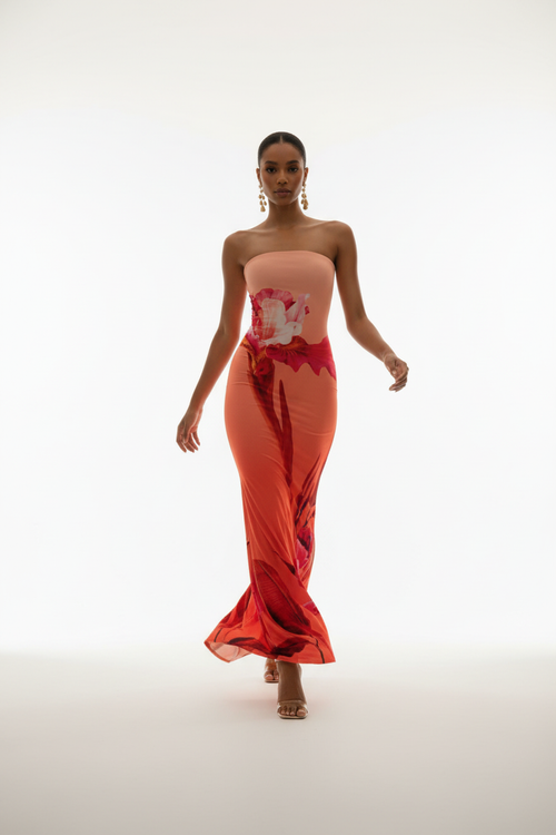 Robe Maxi Ajustée Tube avec Fente - Élégance Minimaliste Moderne | Silhouette-Chic