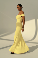 Robe Longue Sirène Dos Ouvert Épaules Découvertes Ajustée | Silhouette-Chic