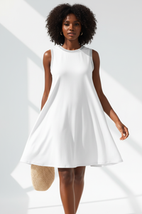 Robe Mini Fluide Sans Manches - La Légèreté Élégante | Silhouette-Chic