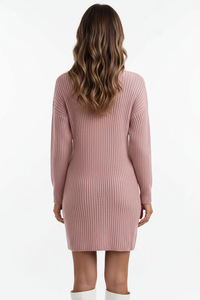 Robe Pull Col Roulé Grande Taille Manches Raglan - Confort Absolu | Silhouette-Chic