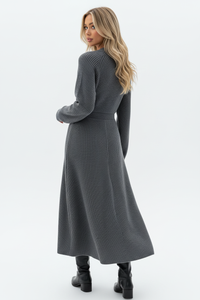 Robe Pull Tricot Boutonnée - Confort Élégant Automne-Hiver S-XL